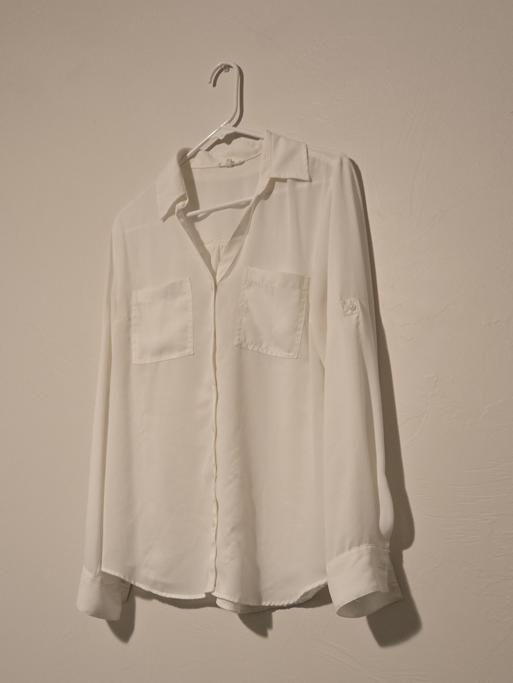 Maurices White Button-Down Women's Blouse
